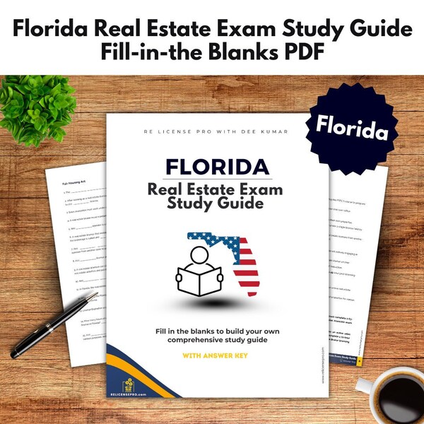 Florida Real Estate Exam Study Guide | Printable Study Guide for the Florida Real Estate Exam