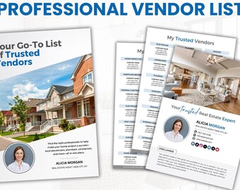 Modèle de liste de vendeurs d'agents immobiliers : marketing modifiable (PDF)