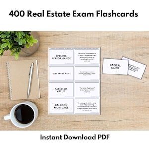 Real Estate Exam Flashcards: 300+ Printable Vocabulary Terms (PDF Download)