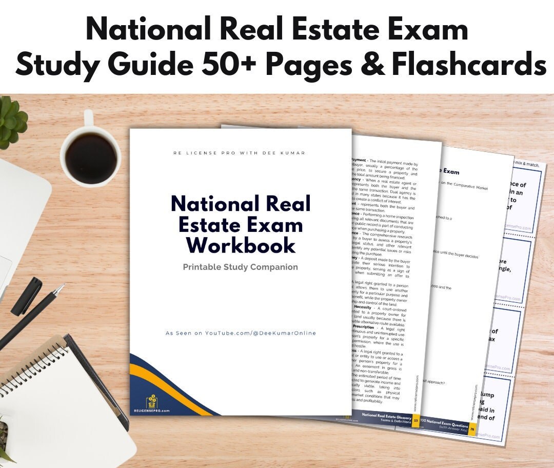 Real Estate Exam Study Guide Real Estate Exam Prep Printable Real