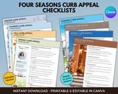 Curb Appeal Checklist Bundle: Four Seasons Home Exterior Planner (Printable & Editable)