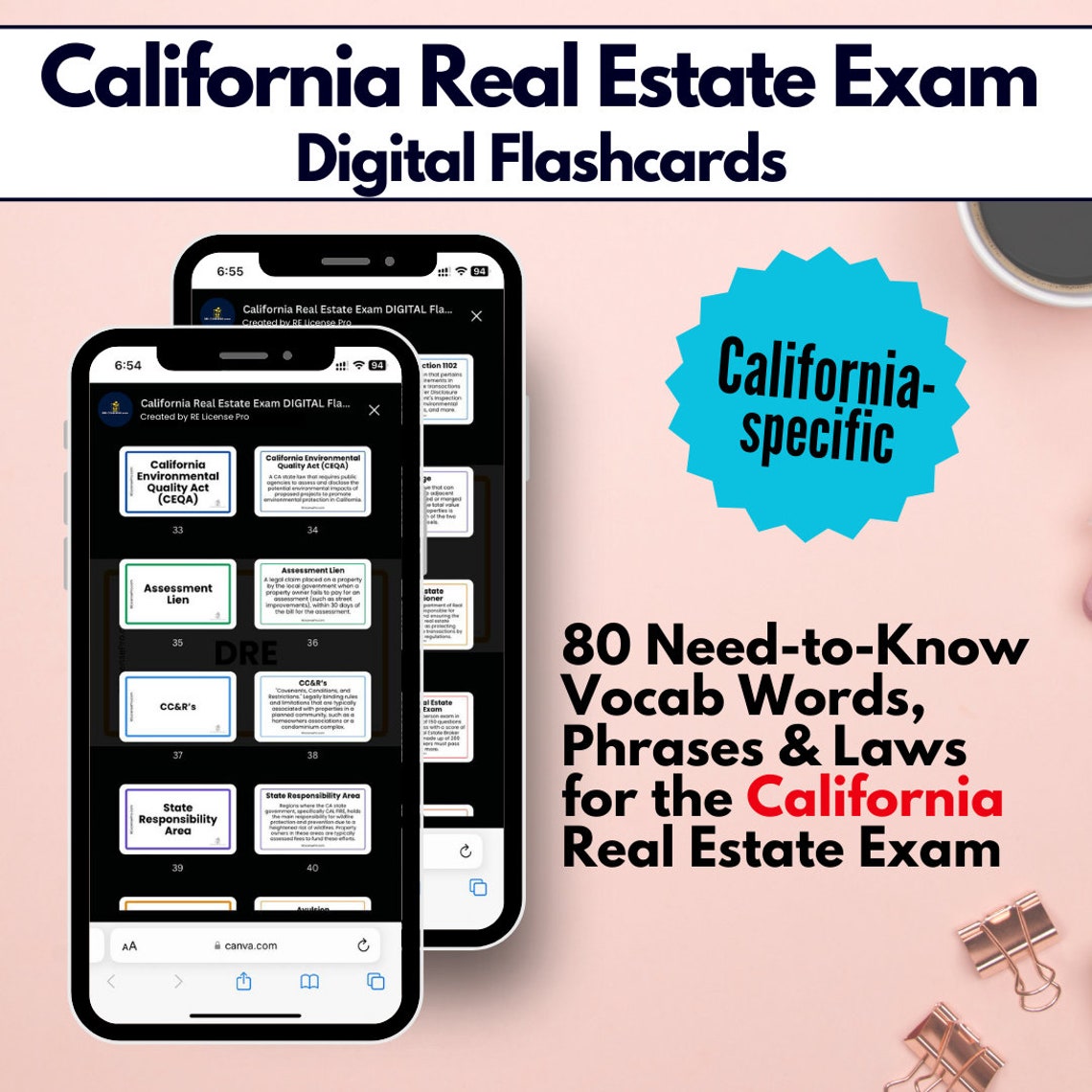 California Real Estate Flashcards, California Real Estate Exam Prep