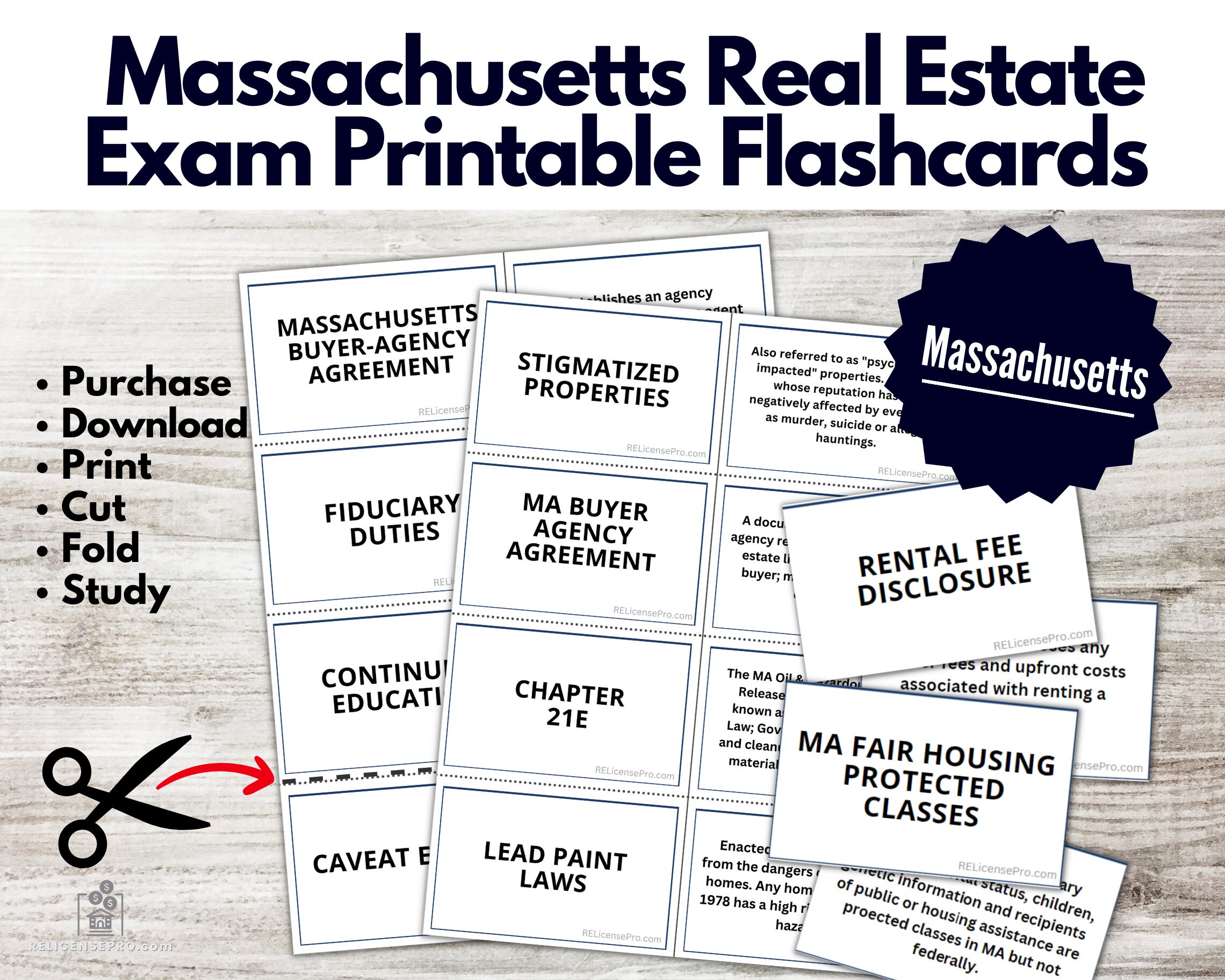 Massachusetts Real Estate Flashcards, Flashcards for the Massachusetts