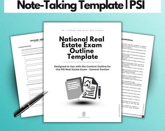 Notes d'examen PSI Real Estate : modèle de plan imprimable (PDF)