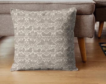 Cojín decorativo de razas de perro (teckel, golden retriever, bulldog francés, corgi, pug), 30 x 30 cm, doble cara.