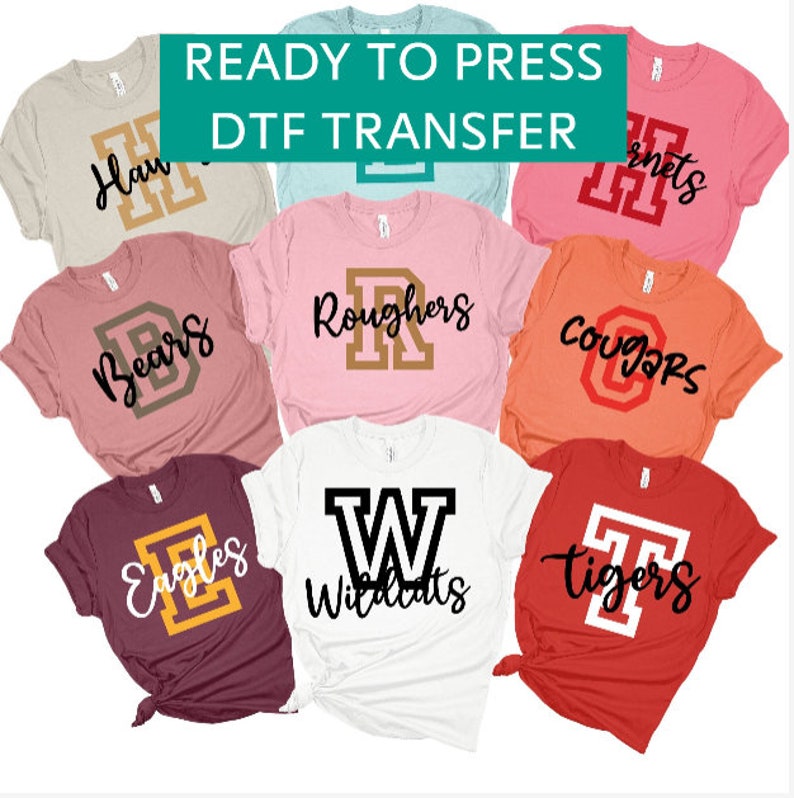 Custom School Mascot Shirts, Teacher Team Shirts, Personalized School Mascot SA048, Ready To Press Dtf Transfer image 3