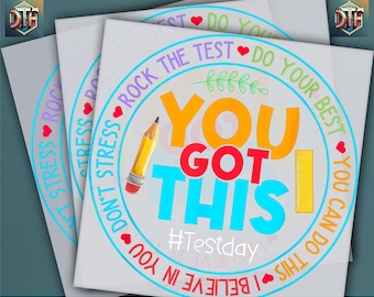 You Got This Test Day DTF, Test Day Motivational Design, Test Day Vibes, Ready to Press DTF Transfer, Iron on Decal, Direct to Film Transfer