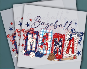 Baseball Mama DTF Transfer – Funny Sports Mama Shirt Design – Ready to Press Heat Transfer for Baseball Moms and Fans