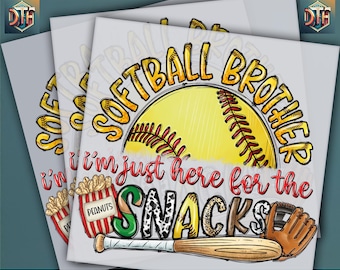 Softball Brother Shirt Print, Baseball & Softball Gift, Ready to Press DTF Transfer, DTF Transfers, Direct to Film Transfer, Fast Shipping