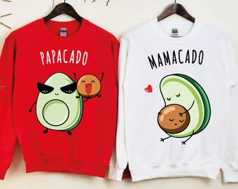 Papacado Mamacado Dtf, Fathers Day, Avocado Lover Gift, Baby Shower Costume, Funny Avocado,Ready To Press