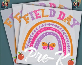 Field Day 2025 Pre-K, Field Day Design, Lets The Games Begin, Ready to Press DTF Transfer, Iron on Decal, Direct to Film Transfer