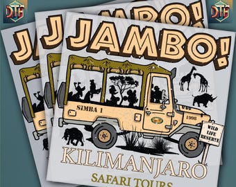Jambo Mickey, Disney Design, Ready to Press DTF Transfer, Iron on Decal, Direct to Film Transfer, Disney DTF
