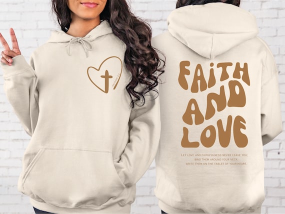 Faith And Love Dtf, Christian Design, Faith Crewneck,Faith Cross Dtf, Ready to Press DTF Transfer,Direct to Film Transfer, SA757