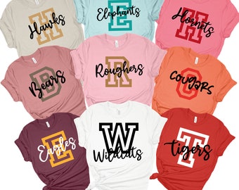 Custom School Mascot Shirts, Teacher Team Shirts, Personalized School Mascot    SA048, Ready To Press Dtf Transfer