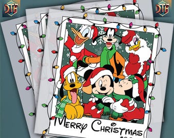 Disney Merry Christmas 2025, Ready to Press DTF Transfer, Iron on Decal, Direct to Film Transfer, Christmas DTF