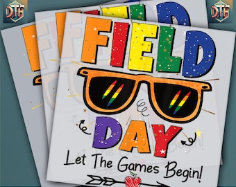 Field Day 2025, Field Day Design, School Out, Lets The Games Begin, Ready to Press DTF Transfer, Iron on Decal, Direct to Film Transfer