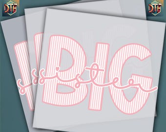 Big Sister Design, Sister Design, Family Shirt, Ready to Press DTF Transfer, Iron on Decal, Direct to Film Transfer