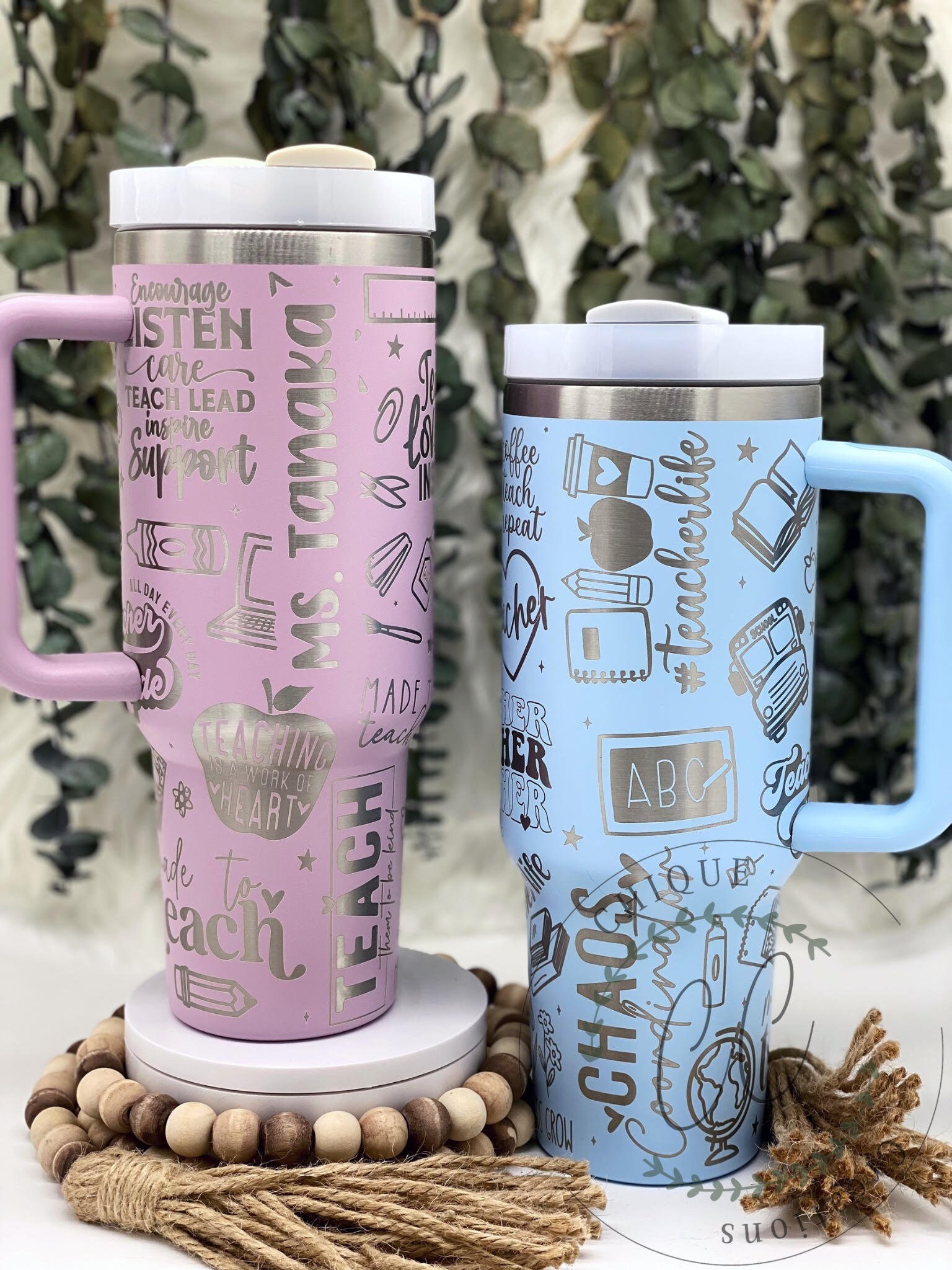 Insulated Teacher Coffee Mug - 40oz Stainless Steel Tumbler With Handle - Perfect For Christmas Or Teacher Appreciation Gifts