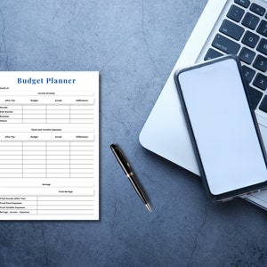 Budget Planer Bundle | Druckbarer Planer | Digitaler Download | PDF Druck | Niedlicher Budget Kalender mit To Do List Notizen