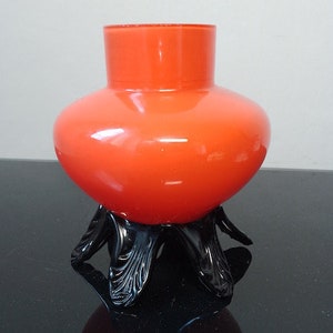 Michael Powolny - Loetz - Art Deco early 20th century Red Tango glass vase by Boho Art Glass circa 1900 - 1920