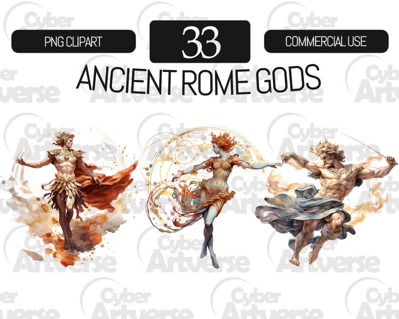 Ancient Roman Gods Clipart: Mythology PNG Bundle (digital Download) - Etsy