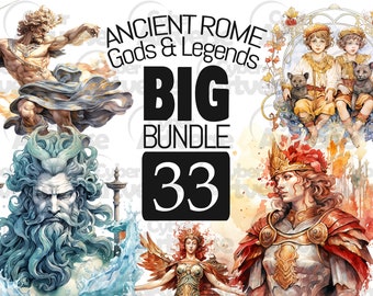 Ancient Roman Gods Clipart: Mythology PNG Bundle (digital Download ...