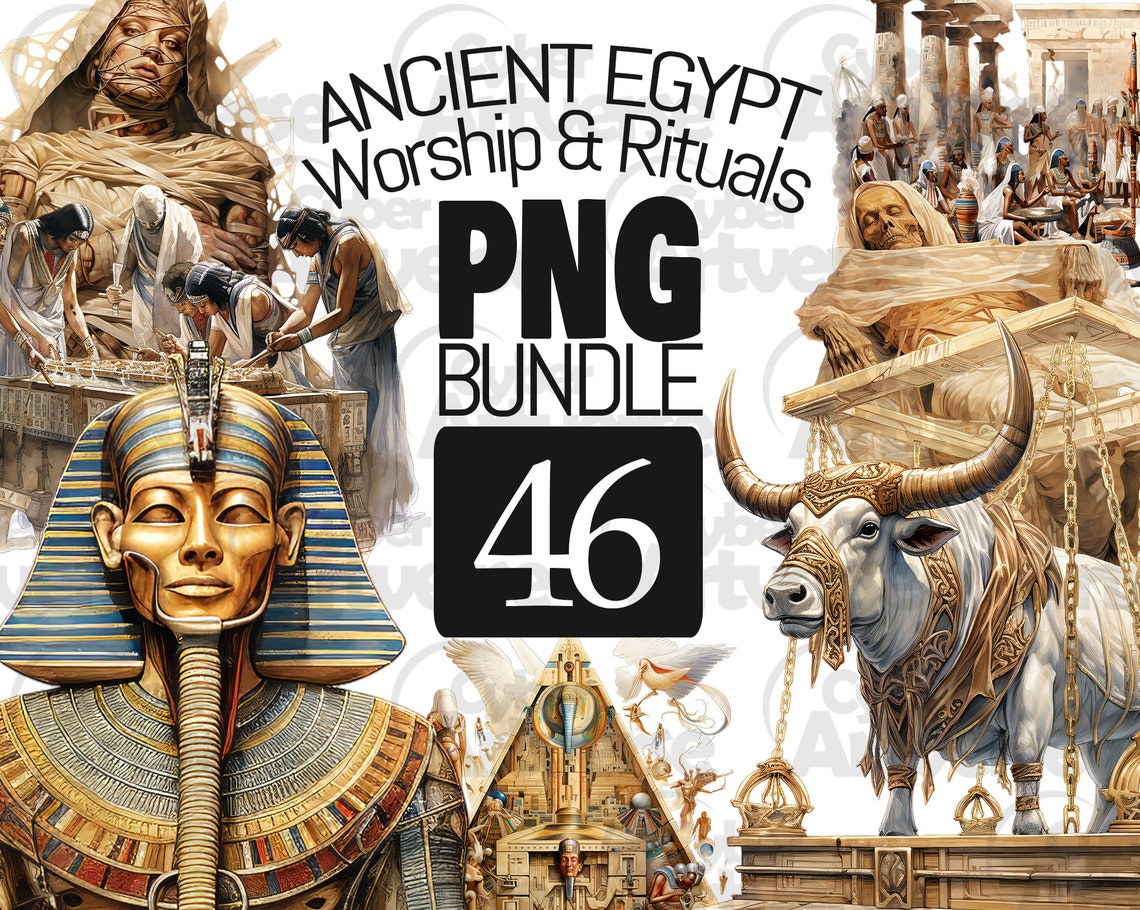 Ancient Egypt Rituals Watercolor Clipart Set (46 PNG) - Etsy
