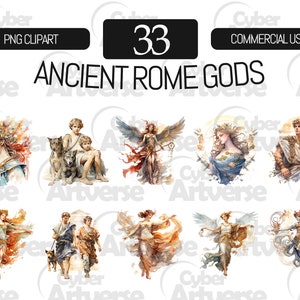 Ancient Roman Gods Clipart: Mythology PNG Bundle (digital Download) - Etsy