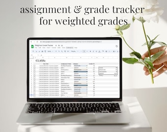 Student Grade Tracker | weighted grade tracker | ability to link to Google Calendar
