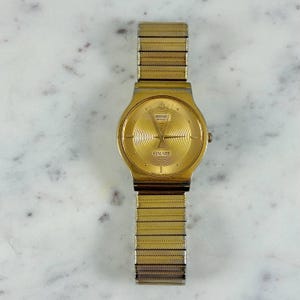 Men’s Gold Tone Seiko Galaxy Watch, Vintage Men’s Watches RARE, Gold Men’s Watches, Not Working