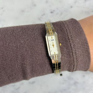 Womens Watches Two Tone Cocktail Watches, Dainty Ladies Watches, Watches for Women, Two Tone Gold & Silver, Vintage, Citizen Quartz