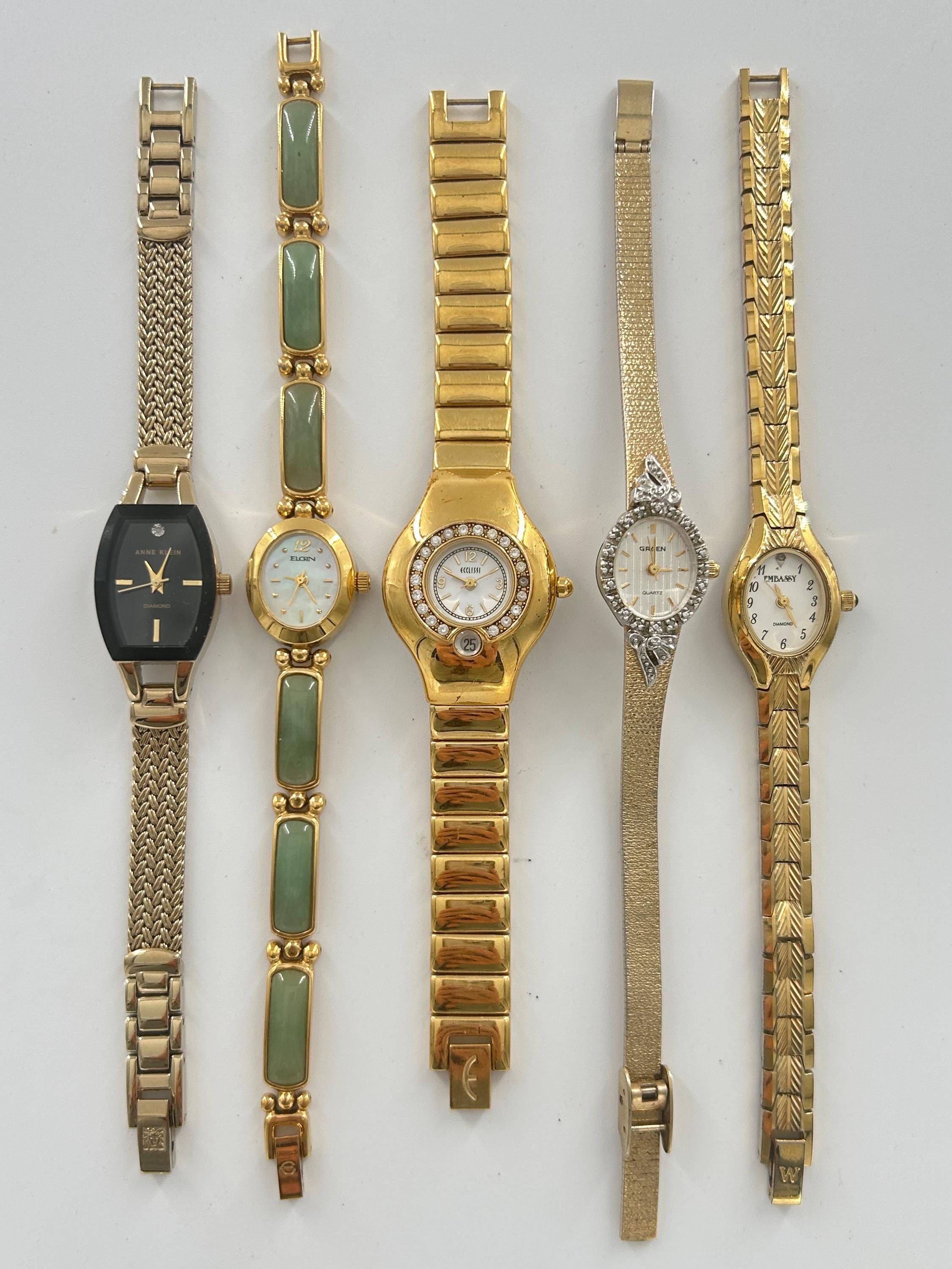 Lot of 6 womens vintage hard band watches Ladies Vintage Silver Watch Lot Sold Individually-dkny, Eve  main image 4