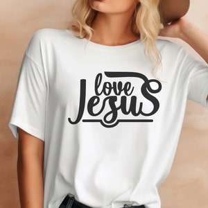 Christian Tshirt, Love Jesus Shirt, Christian Gift, Religious Apparel