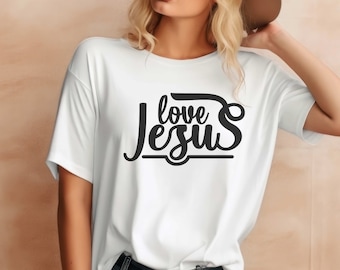 Christelijke tshirt, liefde Jezus shirt, christelijke gift, religieuze kleding