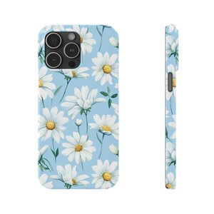 Ästhetische Gänseblümchen Handyhülle Gänseblümchen Blume iPhone Hülle Minimalistische Blumenabdeckung passend für iPhone 14, 13, 12, 11 Pro X, 7+, X, XR, Slim Phone Cases