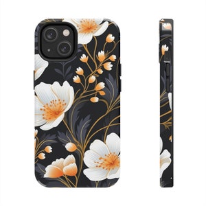 White Flowers Tough Phone Case Beautiful Wild Flowers Phone Case for Iphone 14 13 12 11 X Pro mini SE 8 7 6 Plus Cover Floral Phone Case