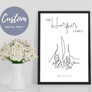 Gift for Adopters, Digital Print, Custom Adoption Gift, Adoption Print, Adoption Celebration, Personalised Adoption Gift, Family Print
