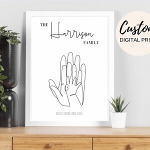 Custom Adoption Gift, Gift for Adopters, Digital Print, Adoption Print, Adoption Celebration, Personalised Adoption Gift, Family Print