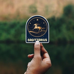 Sagittarius Zodiac Sticker, Sagittarius Zodiac sticker, Waterproof Tarot Card Sticker, Water bottle, laptop, phone stickers