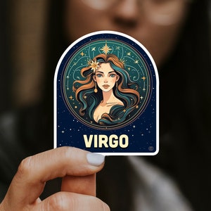 Virgo Zodiac Sticker | Vinyl Sticker | Cute Sticker | Skateboard Sticker | Astrology Gifts | Horoscope Stickers
