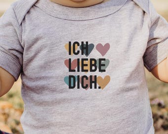 Ich Liebe Dich T-Shirt: German I Love You Hearts Design
