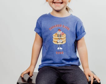 Pancake Toddler T-Shirt: "Stacked with Love" Breakfast Club Tee