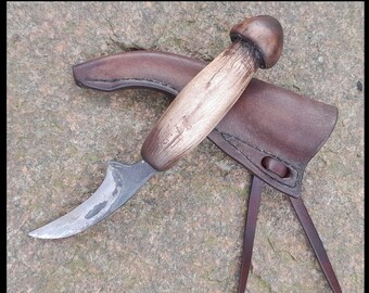 Mushroom hand forged mushroomers knife