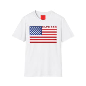 Cape Cod American Flag T-Shirt | Cape Cod Flag Tee, Patriotic Cape Cod Shirt