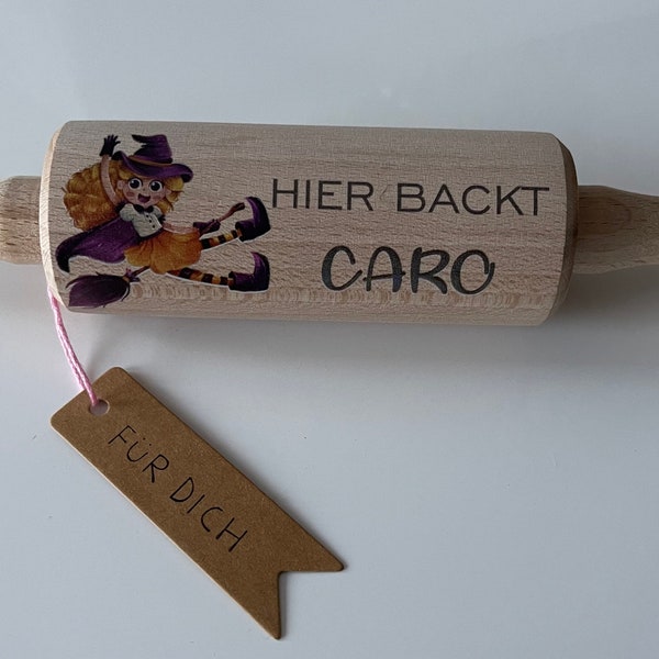 Teigrolle Backrolle Personalisiert Weihnachtsgeschenk Kinder Wichteln