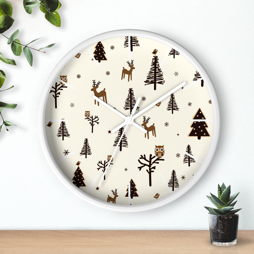 Christmas Home Decor Clock Gift Office Decor Clock Christmas Tree Wall