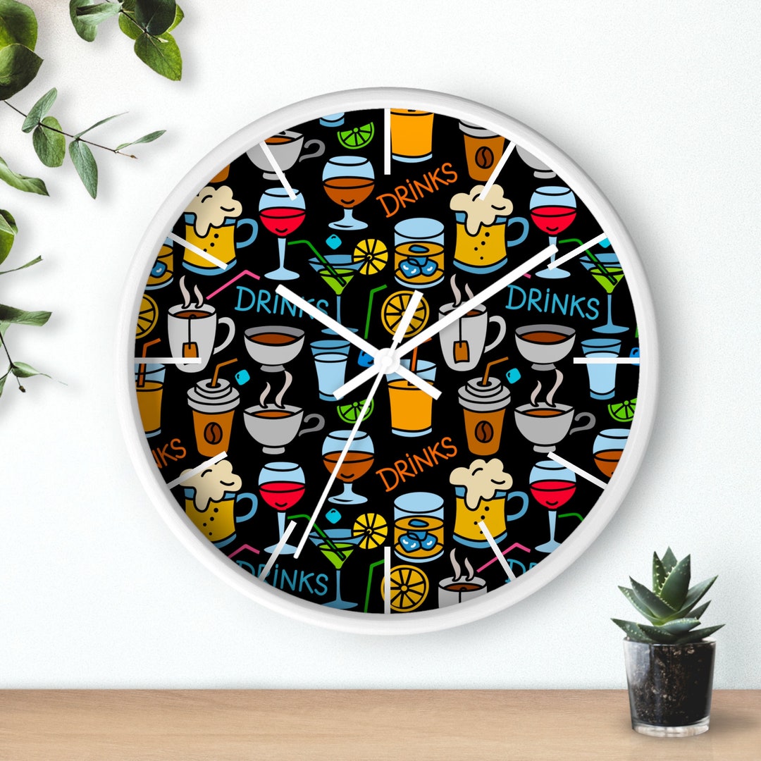 Bar Clock Gift for Coffee Lover Best Gift for Bar Christmas Gift for