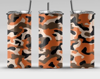 camo (7) 20 oz Skinny Tumbler Sublimation Design, Straight & Tapered Wrap, Tumbler Wrap, Tumbler PNG, Instant Download