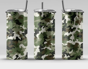 camo (10) 20 oz Skinny Tumbler Sublimation Design, Straight & Tapered Wrap, Tumbler Wrap, Tumbler PNG, Instant Download