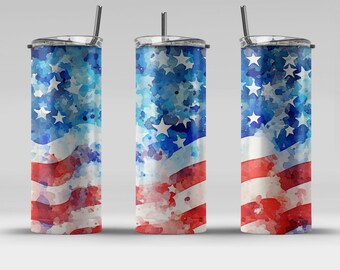 patriotic3 20 oz Skinny Tumbler Sublimation Design, Straight & Tapered Wrap, Tumbler Wrap, Tumbler PNG, Instant Download